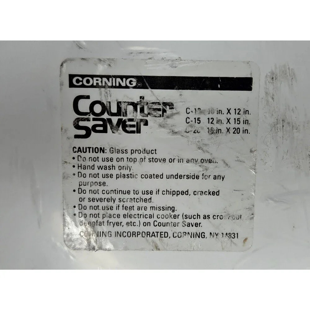 Corelle Shadow Iris Counter Saver 15x12 Tempered Glass Cutting Board Hot Plate